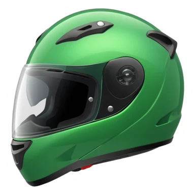 green motorcycle helmet sporty design sticker