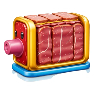 Jeff Koons style spam meat abstract art sculpture  sticker