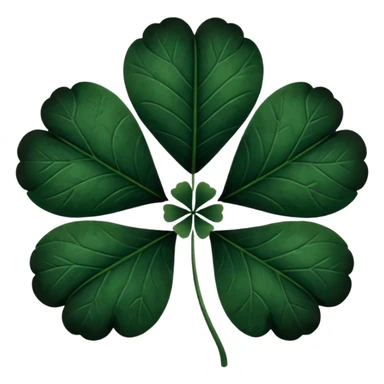 Trébol negro de cinco hojas  sticker