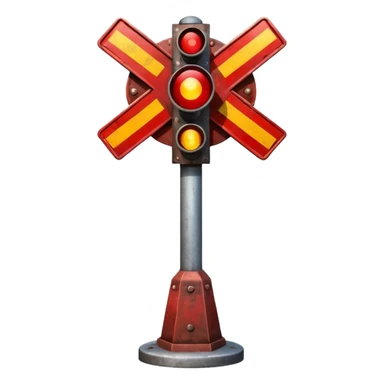 Railroad crossing light sticker
