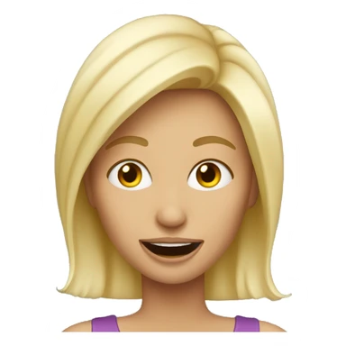 Crazy blonde lady  sticker