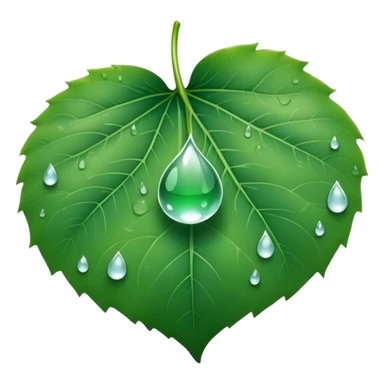 Dewdrop on a leaf sticker