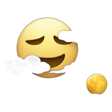 Moon and clouds game icon sticker