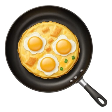 omlette on frying pan sticker