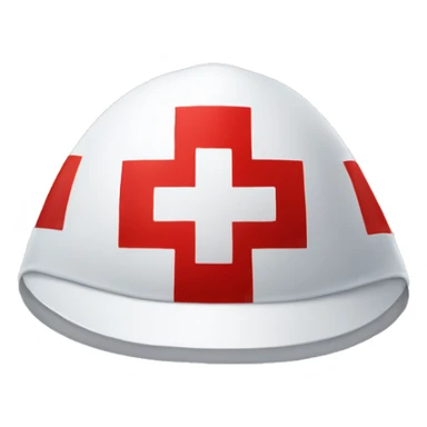  medical cap red cross sticker