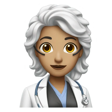 Doctora pink blanca sticker