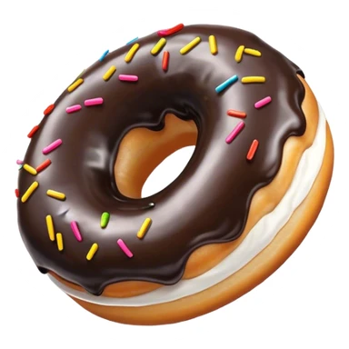 Black donut sticker