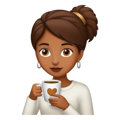 Brownskin girl with coffie sticker