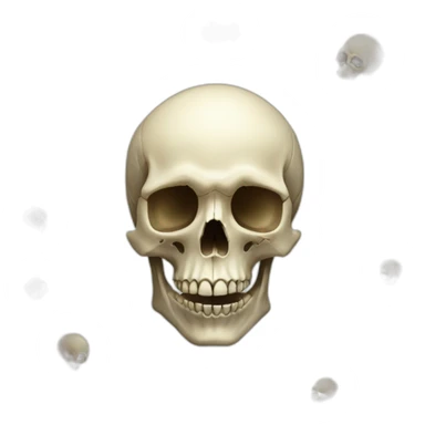Skull with Momento Mori around it sticker
