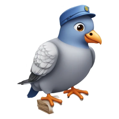 letter carrier pigeon sticker