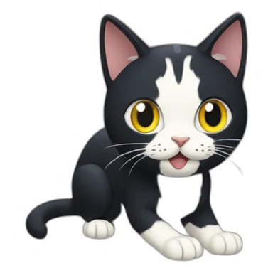 The cat Jiji of Ghibli anime sticker