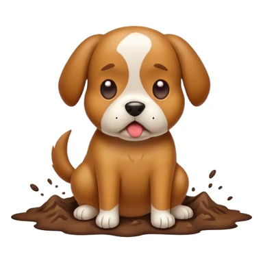Create dog pooping sticker