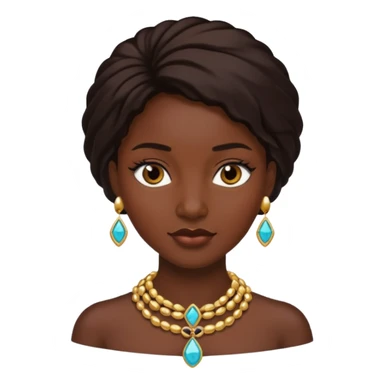 dark beauty with jewelry sticker