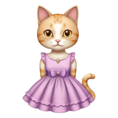 Cat with dress sticker
