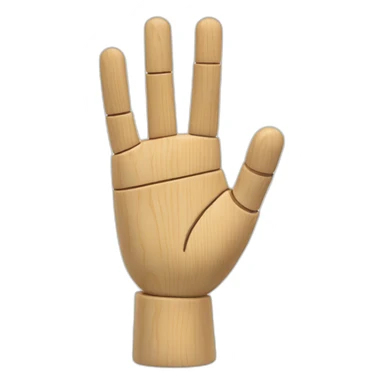 mannequin wooden hand sticker