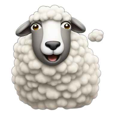 Sheep throwing up sticker