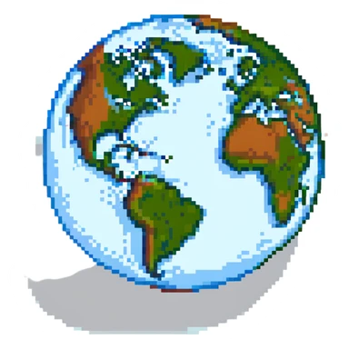 earth globe sticker