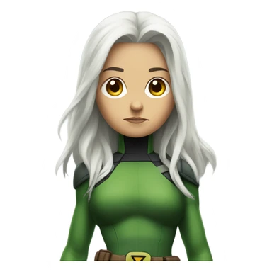 X-men’s rogue with a sad face sticker
