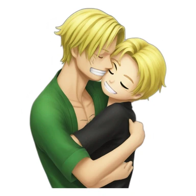 sanji embrace roronoa zoro sticker