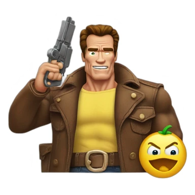 arnold schwarzenegger disfrazado de bob esponja sticker