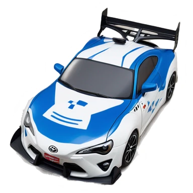 Radio Controlled Captain Rex themed 2013 Toyota 86 shaped like a Formula One race car with exposed turbine wheels  sticker