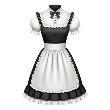 Black and white maid dress sticker