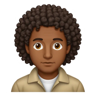 Puerto Rican man with very cohort curly hair sticker