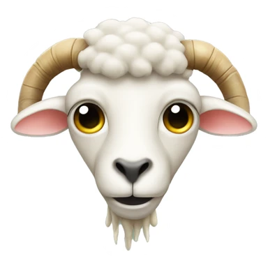 alien head with sheep horn sticker