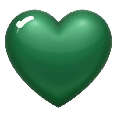 Forest green heart sticker