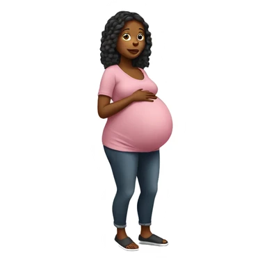 Pregnant lady sticker