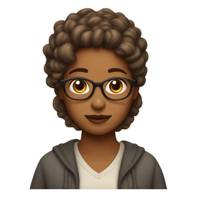 cozy college firl sticker