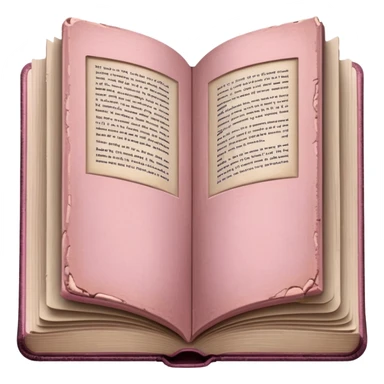 dusty pink open book sticker