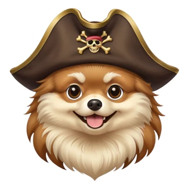 The Pomeranian pirate sticker