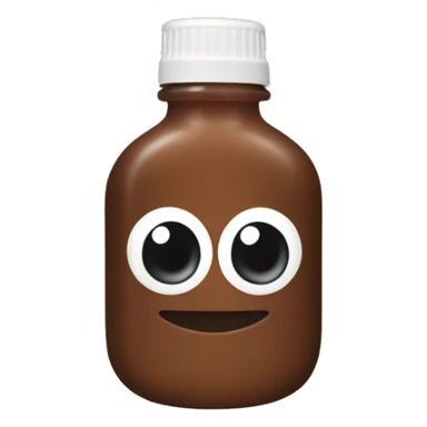 brown gel bottle sticker