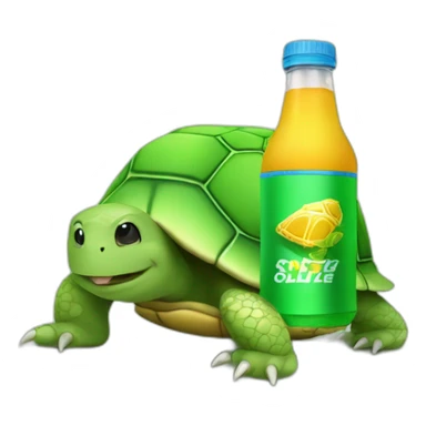 turtle drinking a energy drink sticker