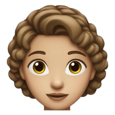 girl with brown hair, light skin and blue eyes sticker