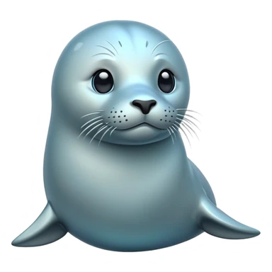 Cinematic Noble Seal Portrait Emoji, Poised and refined, with a sleek, streamlined body adorned in smooth, glossy hues and deep, soulful eyes, Simplified yet sharp and sophisticated features, highly detailed, glowing with a soft, aquatic glow, high shine, intelligent and graceful, stylized with an air of maritime elegance, focused and alert, soft glowing outline, capturing the essence of a watchful ocean guardian that feels as though it could glide out of the screen with effortless authority! sticker