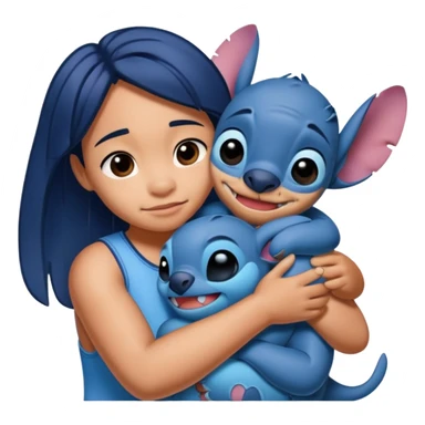 Lilo hugs stitch sticker