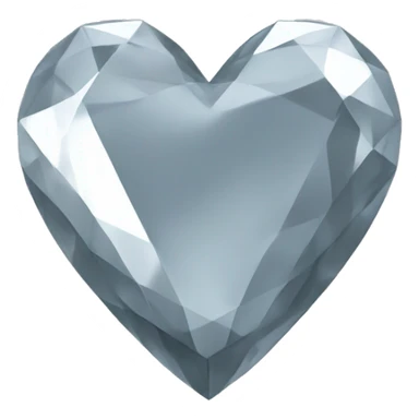 silver dimond heart  sticker