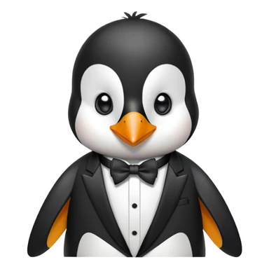 Penguin with a fit sticker
