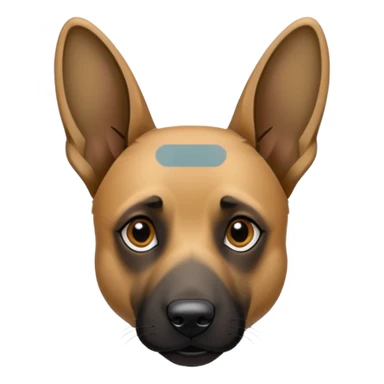 malinois with floppy ears sticker