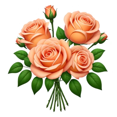peach bouquet  sticker
