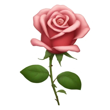 Rose with smily face  sticker