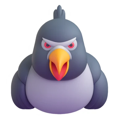 pigeon with angry face sticker