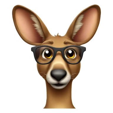 Roo with galsses sticker