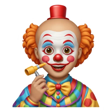 Clown with whistle  sticker