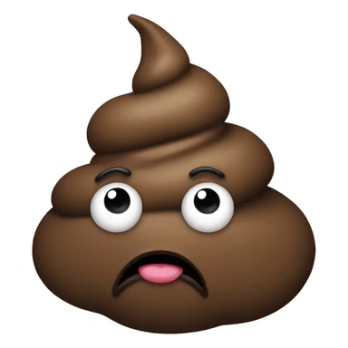 Funny looking poop sticker