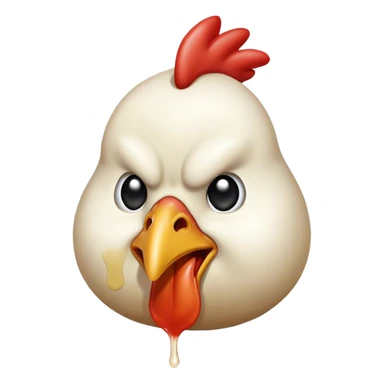 Chicken head vomit sticker