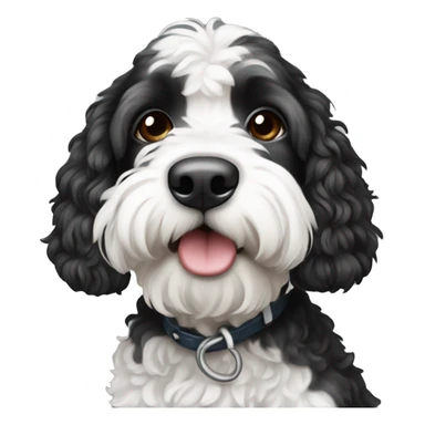 Black and white Berne doodle  sticker