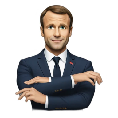Macron les mains en l’air sticker